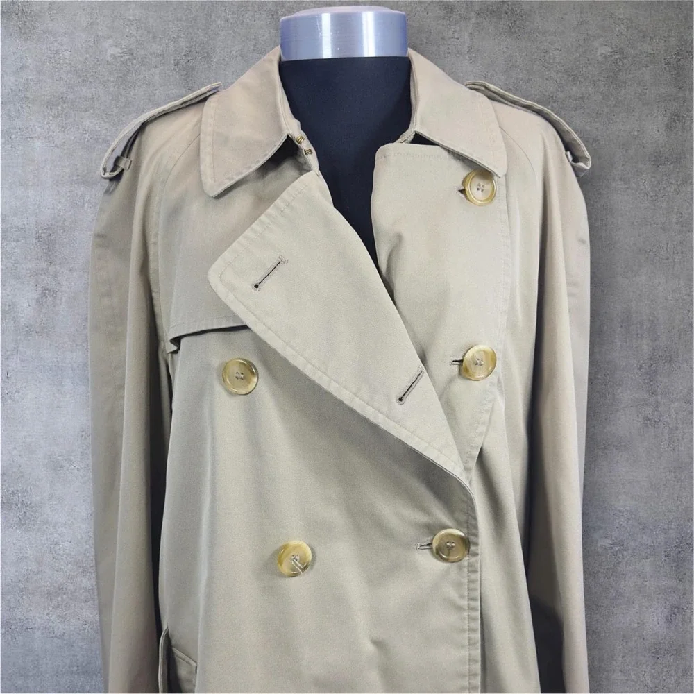 Vintage 80's Burberrys Prorsum Trench Coat‎ Long England Classic Chic Size 42 - Picture 2 of 13